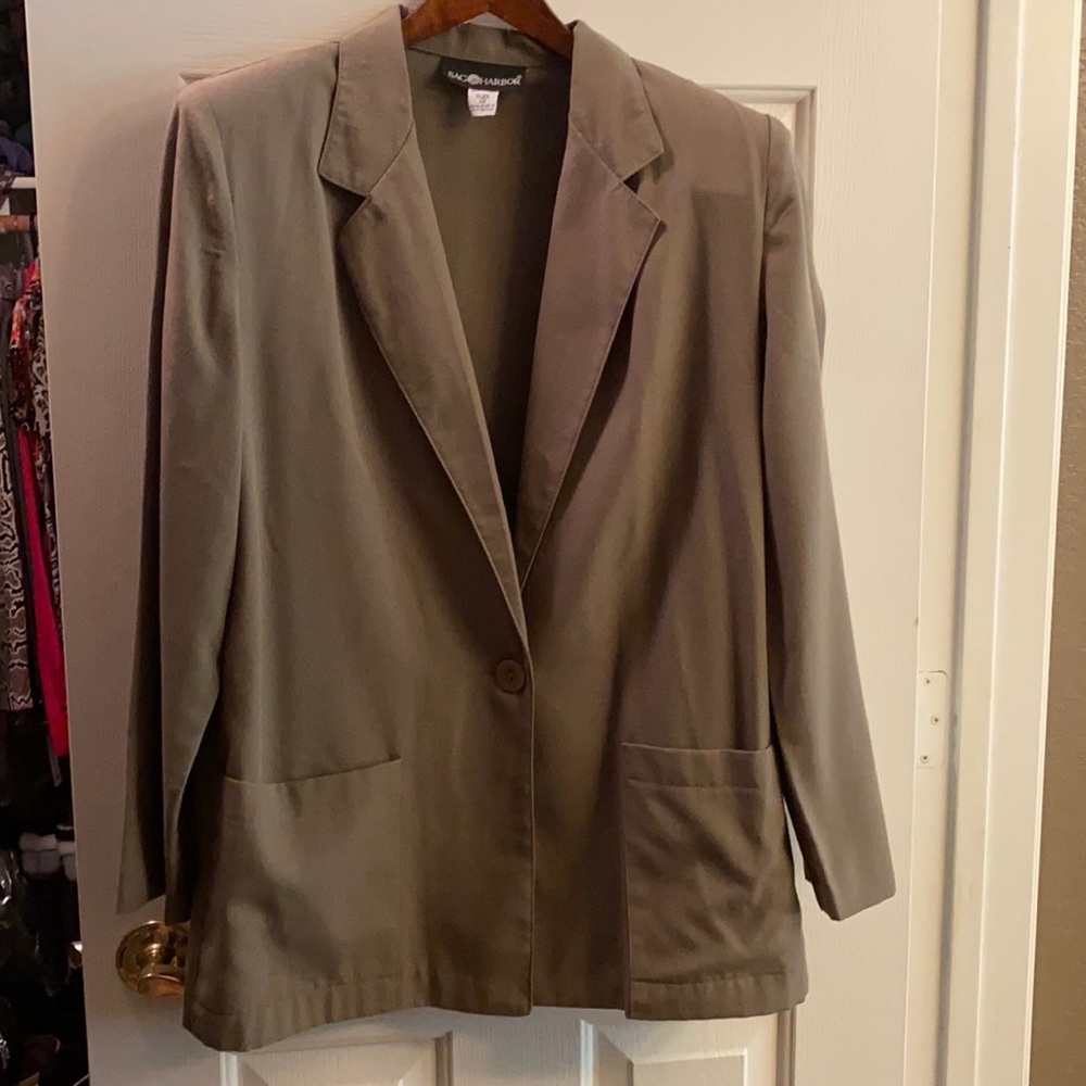 Olive green blazer size 12